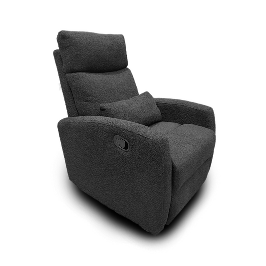 Iris Reclining Rocking Chair Charcoal Bouclé