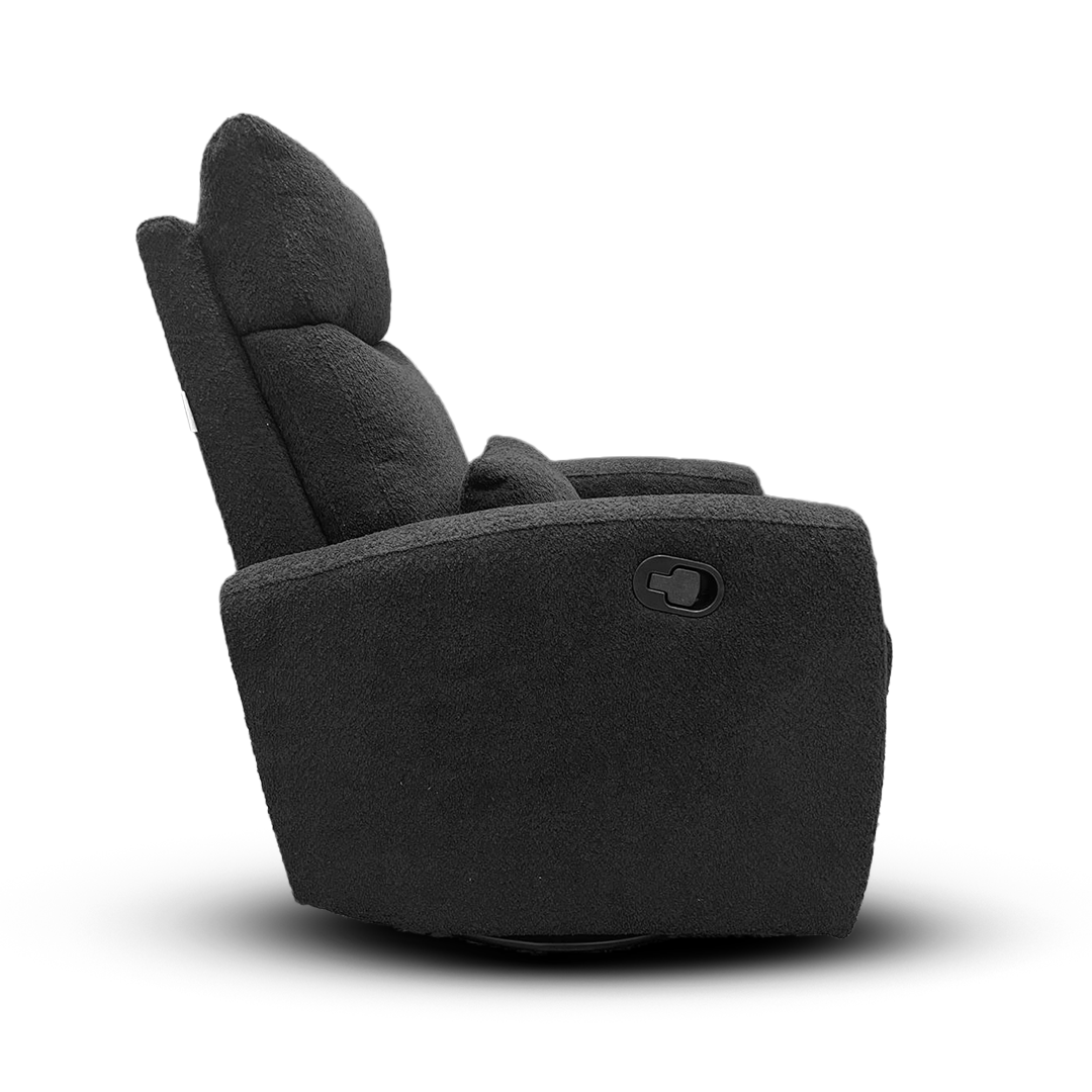 Iris Reclining Rocking Chair Charcoal Bouclé