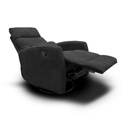 Iris Reclining Rocking Chair Charcoal Bouclé