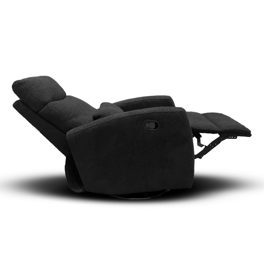 Iris Reclining Rocking Chair Charcoal Bouclé